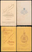 cca 1890-1910 Keményhátú műtermi portrék pozsonyi műtermekből (Carlo di Sago, Felicie Leslauer, Fink...