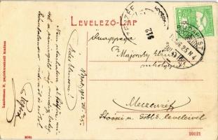 1912 Nagymihály, Michalovce; Andrássy Dénes utca, Kardos Lajos Kocsigyártó és kárpitos üzlete. Lande...