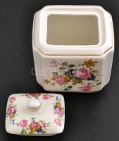 Sadler virágos bonbonier, matricás, jelzett, apró kopásokkal, m: 11,5 cm