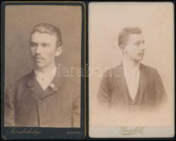 cca 1870-1900 Műtermi portrék budapesti, szatmári, miskolci műtermekből, 4 db, 10,5×6,5 cm