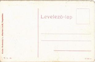 Nagyszeben, Hermannstadt, Sibiu; Nagy tér, lovaskocsik, templom. W.L. 69. Kiadja Budovszky L. / squa...