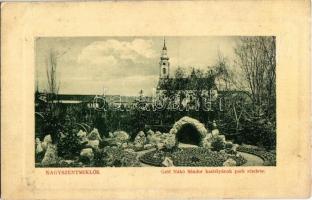 1919 Nagyszentmiklós, Sannicolau Mare; Gróf Nákó Sándor kastély park részlete. W.L. Bp. 6708. / castle park