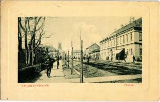 1912 Nagyszentmiklós, Sannicolau Mare; Fő utca. W.L. Bp. 6705. / main street