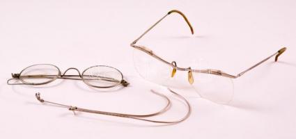 2 db régi szemüveg + 1 pár tartalék szár (az egyik sérült)