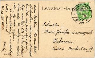 1914 Nagyvárad, Oradea; Fő utca, villamos, N.V.V. megállóhelye, Oláh Ferenc mészáros és hentesüzlete...