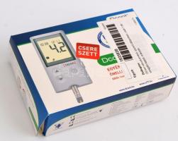 DCont vércukormérő, újszerű állapotban, csak 1 db vizsgáló lappal, működik