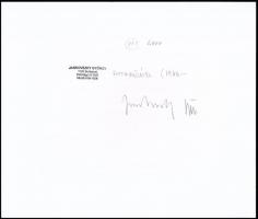 1983 Jankovszky György(1946-): New York, feliratozva, aláírt, pecséttel jelzett, kartonra kasírozva,...