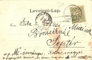 1902 Szamosújvár, Gherla; Felsővíz utca, Örmény katolikus templom. Kiadja Todorán Endre / street vie...