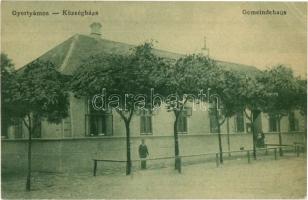 1909 Gyertyámos, Gertianosch, Gertiamos, Carpinis; Gemeindehaus / Községháza. W. L. 1400. / town hall (EK)