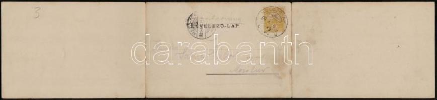 1901 Segesvár, Schässburg, Sighisoara; Három-részes kinyitható lap / Vom Siechhofberg aus gesehen / ...