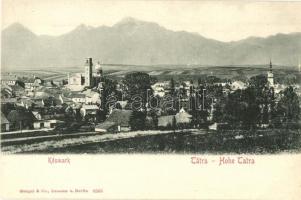 Késmárk, Kezmarok; látkép a KOV Poprád-Podolini vasút mentén /  An der K.O.B. Poprad Podolinier Strecke / general view on the Kosice-Bohumín Railway line