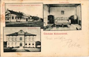 1901 Kolozsvár, Cluj; Vöröskereszt-egylet Erzsébet Mária kórháza, Erzsébet szoba, Ilona pavilon. Dunky Fivérek / Red Crosss hospital interior