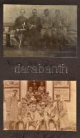 cca 1913-1919 80 db érdekes képet tartalmazó album, feliratozva, nagyrészt katonákkal rajtuk. Szabadbattyán, Kassa, Hollóháza helyszínekkel. 6x9 cm