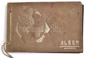 cca 1913-1919 80 db  érdekes képet tartalmazó album, feliratozva, nagyrészt katonákkal rajtuk. Szaba...