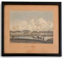 cca 1840 Pest - A Felső Dunasor - Untere Donauzeile Jacob Alt rajza nyomán Franz Xaver Sandmann lito...