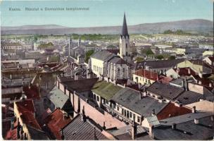 1912 Kassa, Kosice; látkép a Domonkos templommal. Kiadja Nyulászi Béla No. 493. / general view with church