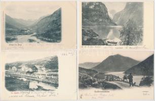 7 db RÉGI norvég hosszúcímzéses képeslap / 7 pre-1902 Norwegian postcards