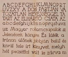 Schöberl Magdolna(?-?) iparművészeti betűminta füzete, szignált