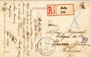 1912 Ada, Gőzhajóállomás, Mercur (exModena) gőzüzemű oldalkerekes személyhajó. W.L. Bp. 633. Kiadja ...