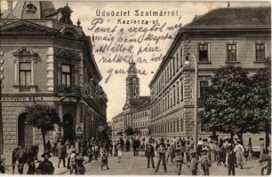 1906 Szatmárnémeti, Szatmár, Satu Mare; Kazinczy út, Horváth Béla üzlete / street view, shops