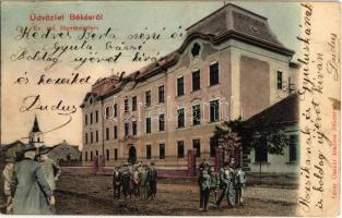 1908 Békés, Református főgimnázium. Montázs