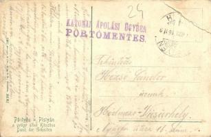 1918 Pöstyén, Pistyan, Piestany; "A gyógyultak köszönete" / Dank der Geheilten / monument ...