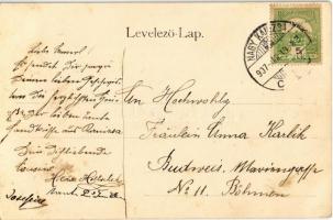 1907 Nagykanizsa, Osztrák-Magyar Bankpalota. floral Art Nouveau