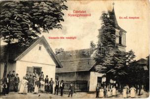Nyáregyháza, Református templom, Vecserik István-féle vendéglő és saját kiadása