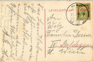 1915 Tés (Veszprém), Püspöki kastély, Római katolikus templom és elemi iskola, Fő tér. Art Nouveau