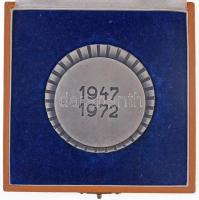1972. "25 éves a magyar népgazdasági tervezés 1947-1972" ezüstözött fém plakett dísztokban...