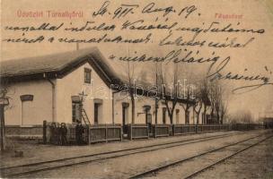 1911 Tornalja, Tornallya, Tornala; Pályaudvar, vasútállomás, létra. W. L. (?) No. 1135. / Bahnhof / railway station, ladder (r)