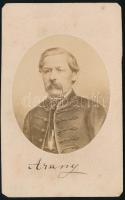 cca 1865 Arany János (1817-1882) költő, MTA tagja, fénynyomat, 10×6,5 cm