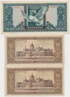 1945. 10.000.000P (4x) egy sorszámkövető pár alacsony sorszámmal, valamint egy kétugrásos sorszámköv...