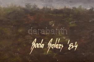 Boda Balázs (1954- ): A magány, olaj, farost, jelzett, fa keretben, 50×40 cm