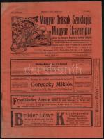 1914 Magyar Órások Szaklapja és Magyar ékszeripar. XVI. évf. 5. sz., 1914. március 1. Szerk.: Nagy László. Papírkötés, foltos, IV+119-146 p.