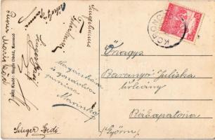 Koroncó (Győr), Községháza, Római katolikus népiskola. Singer Dávid kiadása