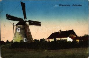 1916 Kiskunhalas, szélmalom. Kun Sándor kiadása / windmill (EK)