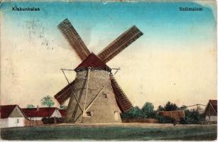 1916 Kiskunhalas, szélmalom. Kohn Antal kiadása / windmill (EK)
