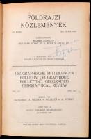 1931-1935 Földrajzi közlemények. Szerk.: Hézser Aurél, Milleker Rezső, Réthly Antal, ill. Kéz Andor ...