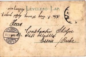 1900 Versec, Vrsac; Vasútállomás. Glaser Sándor kiadása / Bahnhof / railway station (EK)