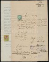 1880-1943 9 db okmánybélyeges irat, mind más bérmentesítéssel