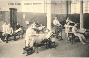 Dresden, Weisser Hirsch Sanatorium Dr. Lahmann, Frühmorgens bei Lahmann, in der Massage / massage for the patients at the sanatorium