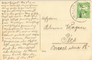 1913 Abaliget, vasúti alagút és híd, Cseppkő-barlang bejárata.  Abonyi Vilmos kiadása