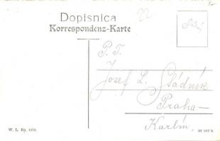 Novi Grad, Bosanski Novi; general view with railway bridge. W. L. Bp. 1670.  (EK)