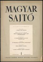 1955 A Magyar Sajtó, a Magyar Újságírók Országos Szövetségének folyóirata I. évfolyam 1. szám, 48p