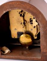 Ómikron kandalló óra, kulccsal, jelzett, működik, 13×40 cm, m:21 cm