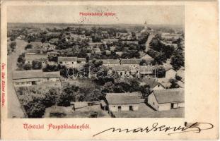 1904 Püspökladány, látkép. Özv. Illés Elekné kiadása (EK)