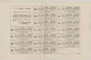 Budapest 1922. "Magyar Többtermelést Előmozdító Részvénytársaság" részvénye 100.000K-ról, ...