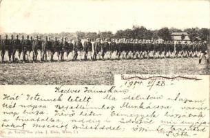 1904 Ungarische Infanterie Defilierung. Verlag von Alex J. Klein Nr. 36. / Austro-Hungarian K.u.K. military infantry parade (EK)