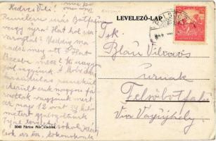 1917 Pelsőc, Plesivec; Fő tér, templom, vendéglő, városháza. Pártos Mór kiadása / main square, churc...